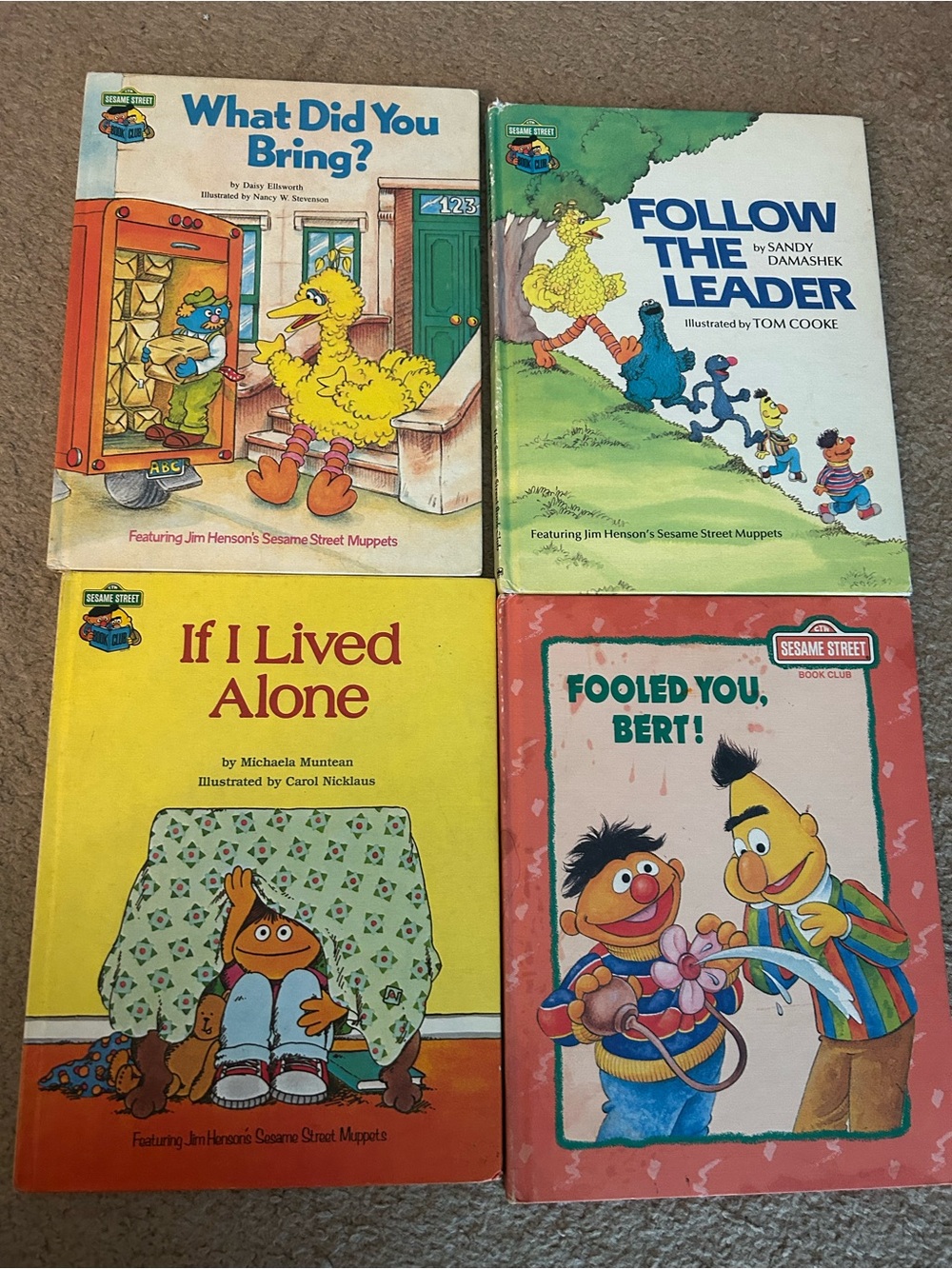 Sesame Street Book Club Vintage Books - bundle of 4
